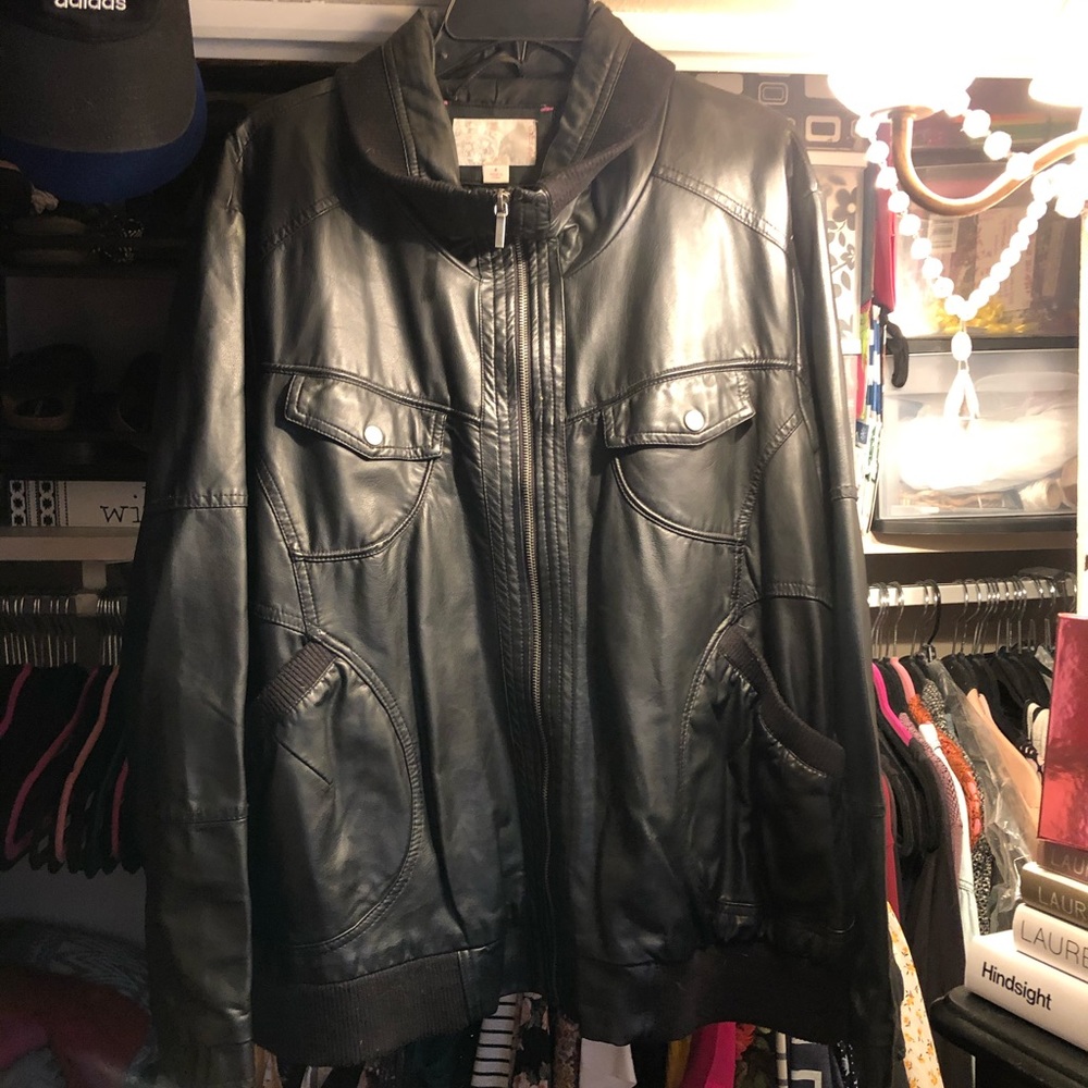Faux leather jacket